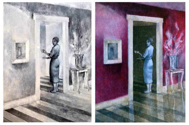 HG 4 - black and white and one with color - in process