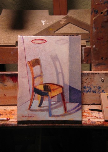 Saint's Chair, oil on canvas, 8 x 6 inches