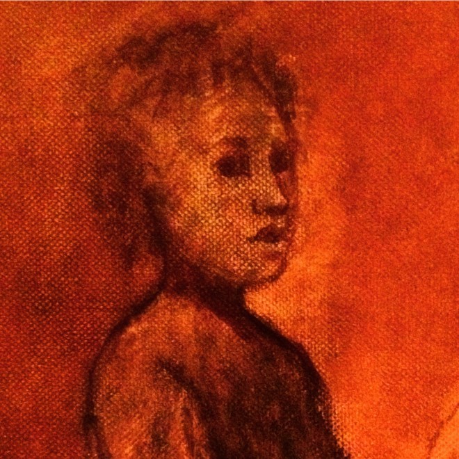 Michael Chambers, painting in process