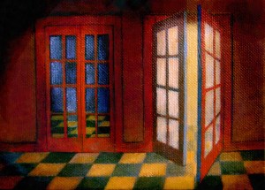 Muse’s Doors II, oil on canvas, 6 x 8 inches