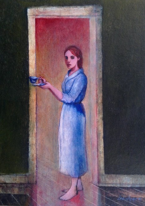 Re-Retouch of Houseghost, oil on canvas, by Michael Chambers