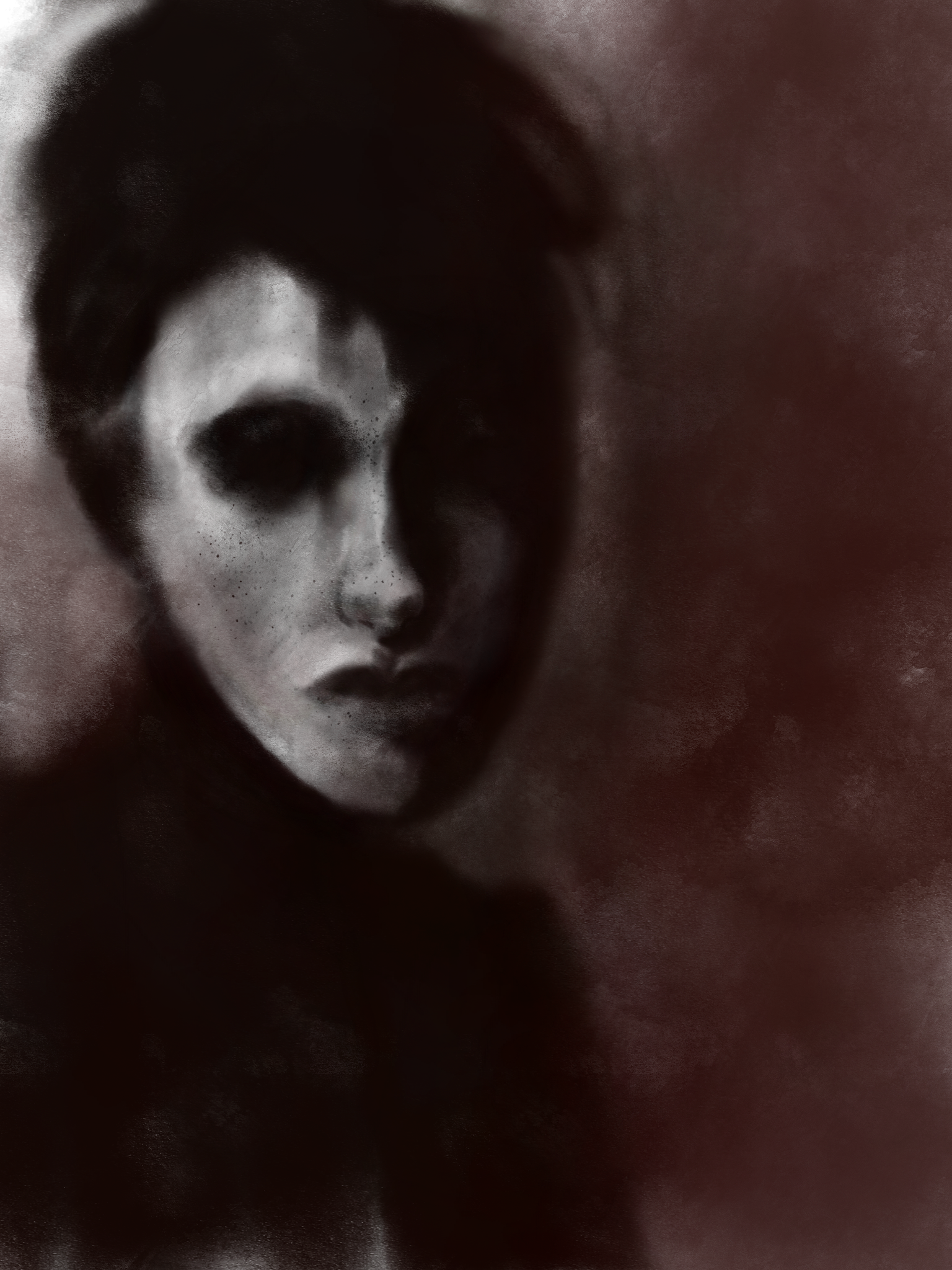 © 2022 Michael Chambers - Woman in Black, digital painting by Mike Chambers