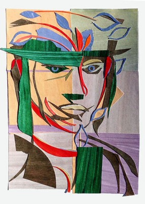 Princess Feather Hat 3, collage, Michael Chambers