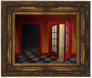 Muse's Doors III, oil on canvas, 6 x 8 inches