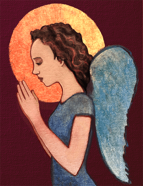 © 2022 Mike Chambers - Today's Angel - oil on canvas