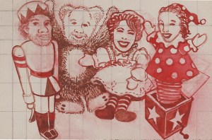 Christmas Card 2010 painting phase 1