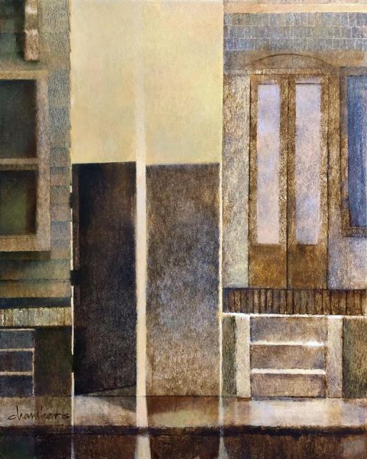 Mid City Home, oil painting by Mike Chambers