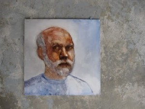 Self Portrait, oil on panel, 12 x 12 inches