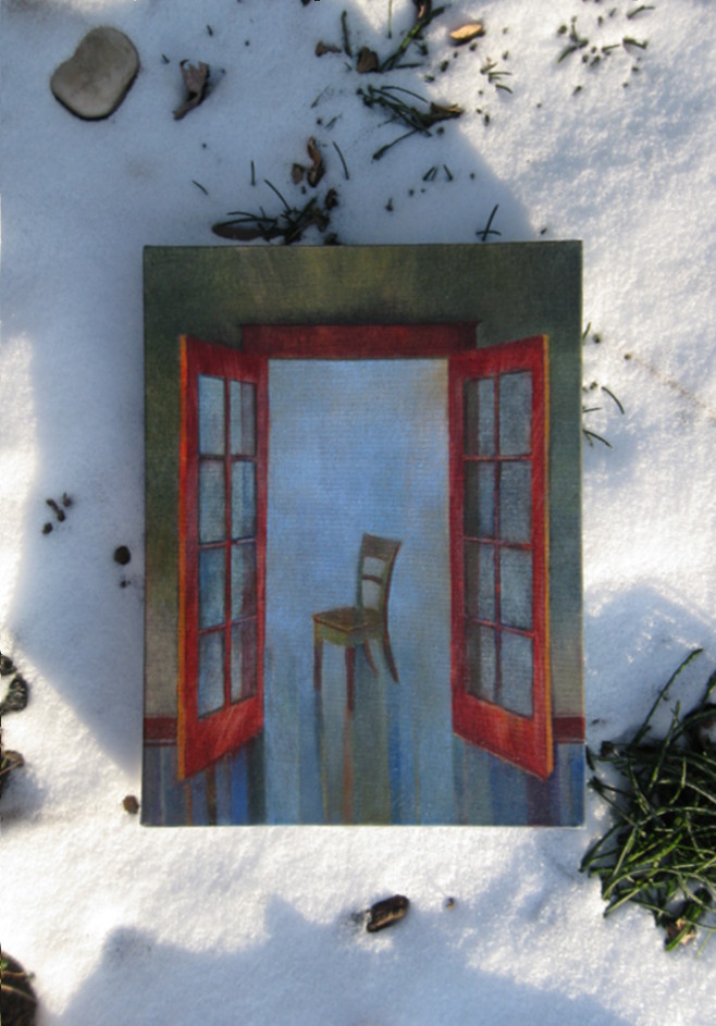 First snow fall and first painting of the&nbsp;year