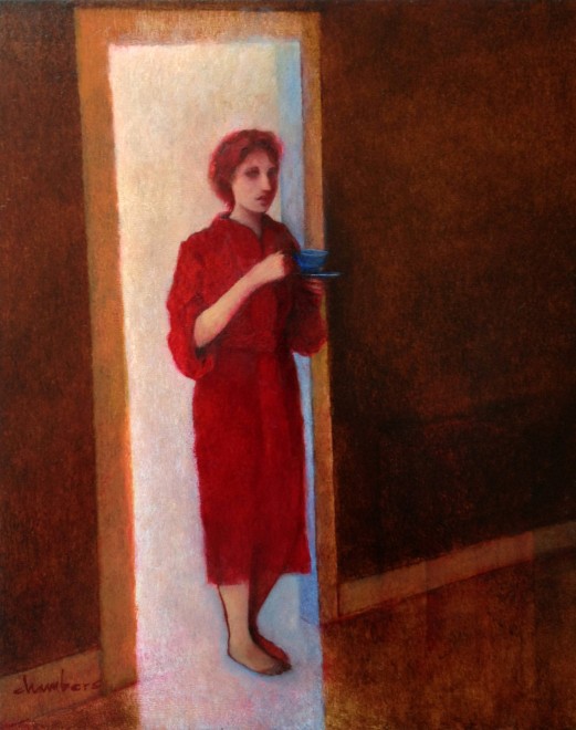 House Ghost, oil on board, Michael Chambers