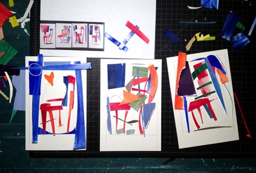 Metamorphosis Spiritual Awakening - painted paper collage - Michael Chambers - art - in process