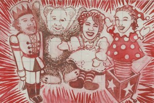 Christmas Card 2010 painting phase 2